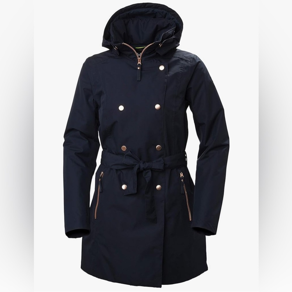Helly Hansen Women's Welsey II Trench Coat Navy New